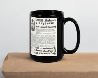 Free Mohawk & Skyhorse American Indian Movement Black Glossy Mug