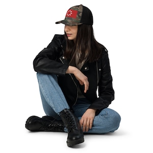 Oglala Lakota Sioux Tribe Flag - Camouflage Trucker Hat
