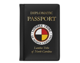 Copertina per passaporto diplomatico della tribù Lumbee della Carolina del Nord