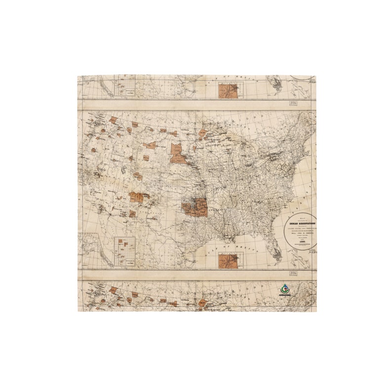 1888 Map of the Indian Reservations Within the United States and ...