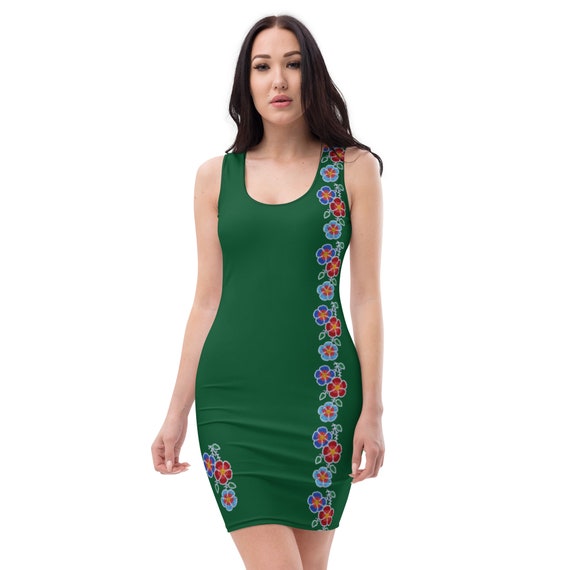 slim fit dress slacks Khandi Flowy Date Night Dress Green Jade– Selfie Leslie main image 1