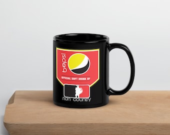 Bepsi - NDN Country Pow Wow Drink Sponsor Black Glossy Mug