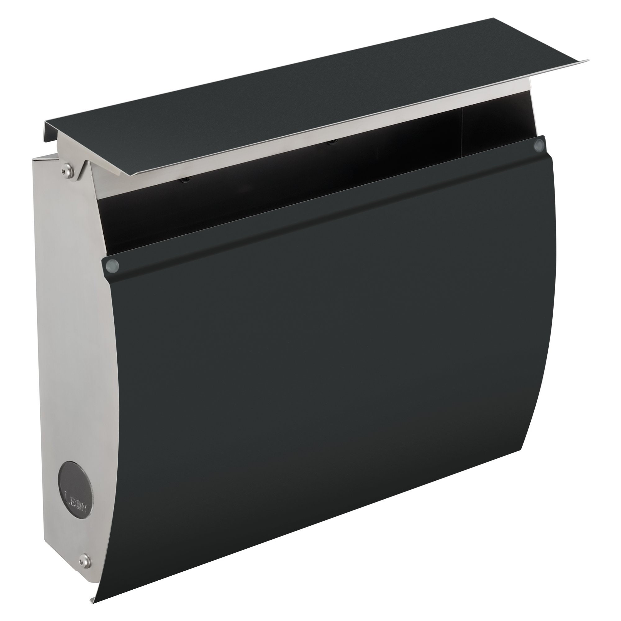 Modern Wall Mount Mailbox KATANABOX MB4801 silver Edition Lockable
