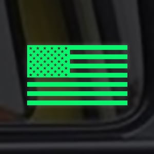 American Flag Glow in the Dark Decal / Sticker Macbooks, iPhones, Andriod, Smartphones, Halloween, Laptops, Car Windows image 1
