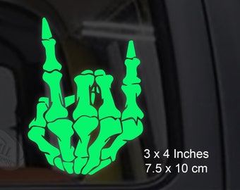 Rock On Skeleton Hand - 3 x 4 Inch Decal / Sticker - Show Others how you rock