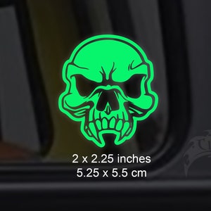 Human Vampire Zombie Skull Glow in the Dark Decal / Sticker - Macbooks, iPhones, Android, Laptops, Windows