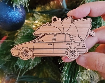 Car Christmas Ornament - 1G civic, CRX, EF Hatch, EF Wagon, Prelude, Civic Sport, Integra