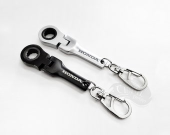 Engraved 10mm Ratchet Wrench Keychain Key Ring