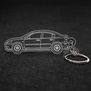 Speed 3 SP23 2005 4 Door Sedan Laser Cut Keychain 画像 1