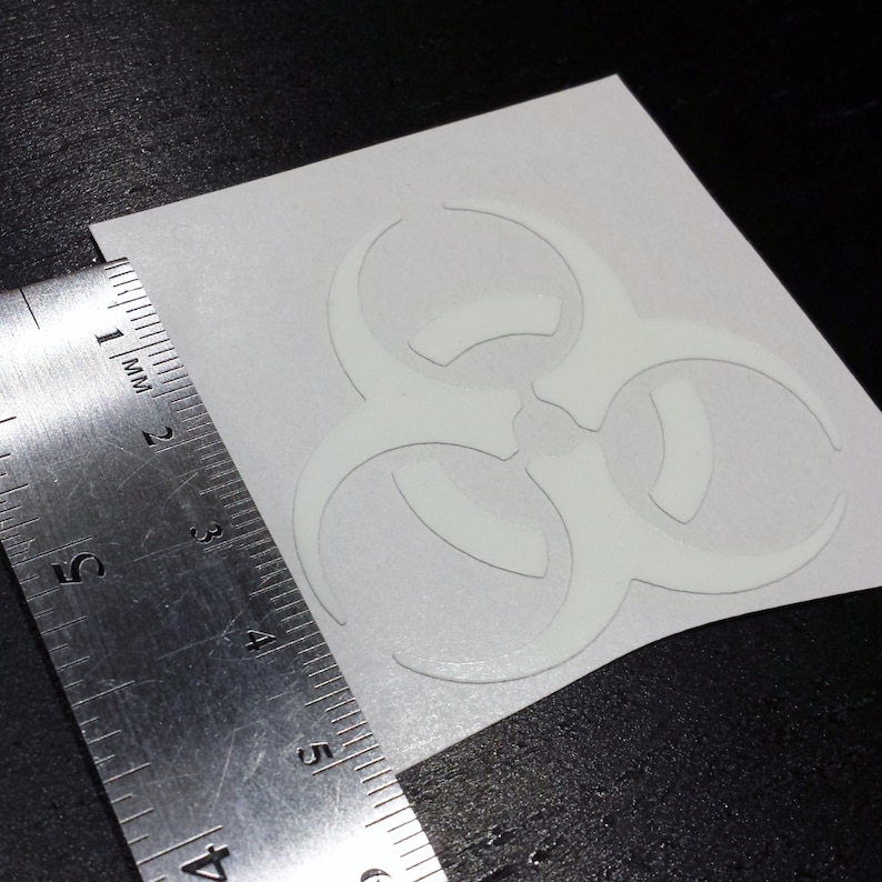 Biohazard Glow in the Dark Decal / Sticker - Macbooks, Iphones, Andriod ...