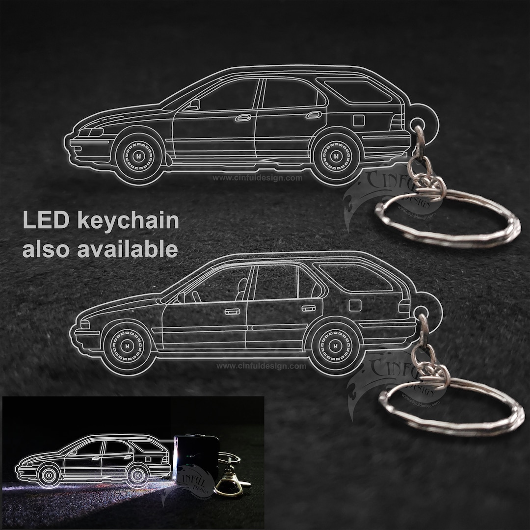 Accord Wagon 4th or 5th Generation Laser Cut Keychain, LED Version Also ...