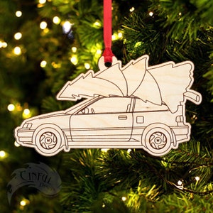 Car Christmas Ornament 1G civic, CRX, EF Hatch, EF Wagon, Prelude, Civic Sport, Integra CRX - Maple