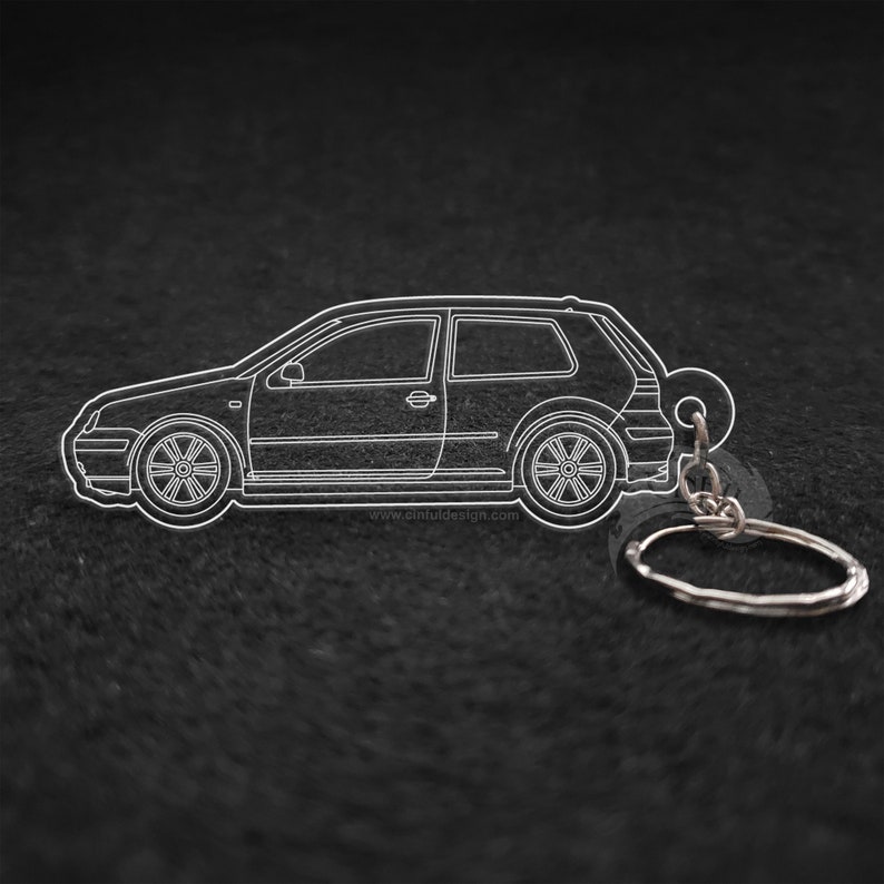 CTI 1.8T 2005 or GTI Coupe 2011 or Golf R MK 7.5 2018 or Golf R 2022 Laser Cut Keychain Golf Golf GTI 1.8T 2005