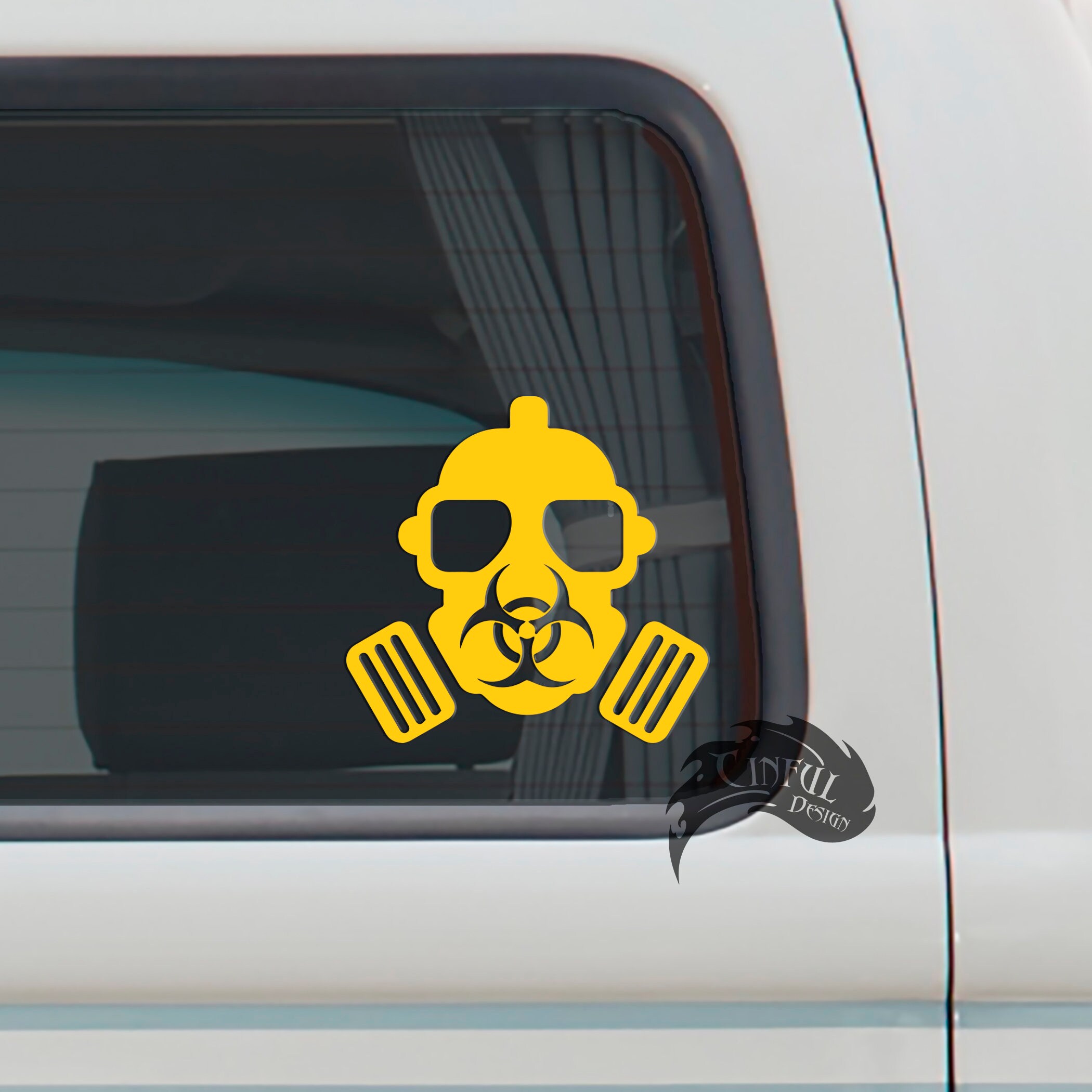 Gas Mask Biohazard 4 X 4 Inch Decal / Sticker - Macbook, Ipad, Tablet ...