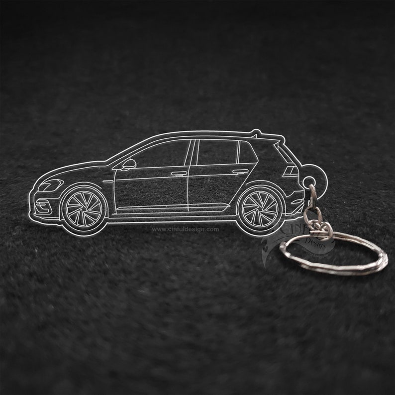 CTI 1.8T 2005 or GTI Coupe 2011 or Golf R MK 7.5 2018 or Golf R 2022 Laser Cut Keychain Golf Golf R Mk 7.5 2018