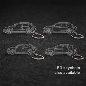 CTI 1.8T 2005 or GTI Coupe 2011 or Golf R MK 7.5 2018 or Golf R 2022 Laser Cut Keychain Golf image 1