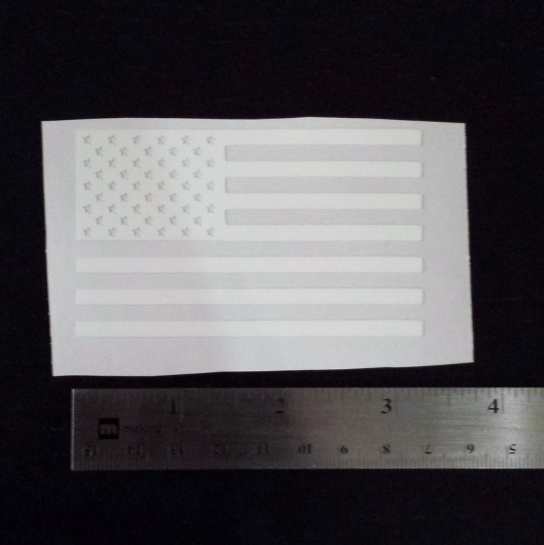 American Flag Glow in the Dark Decal / Sticker Macbooks, iPhones, Andriod, Smartphones, Halloween, Laptops, Car Windows image 2