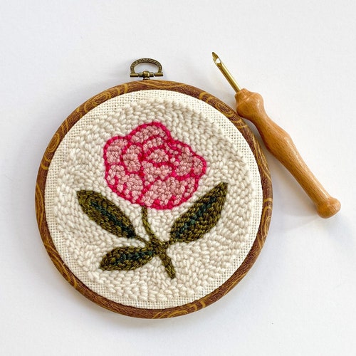 Beginner Punch Needle Embroidery Kit Learn How to Needle Etsy