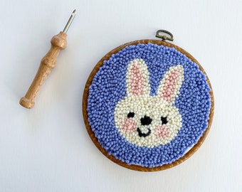 Punch Needle Kit for Beginners | Easter Bunny | Spring | Gift | Crafter's Gift | Embroidery