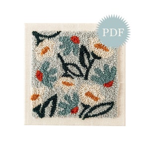 Peonies & Daisies Punch Needle DIGITAL Pattern