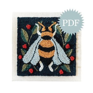 Spring Bee Punch Needle DIGITAL Pattern
