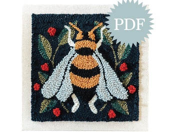 Spring Bee Punch Needle DIGITAL Pattern
