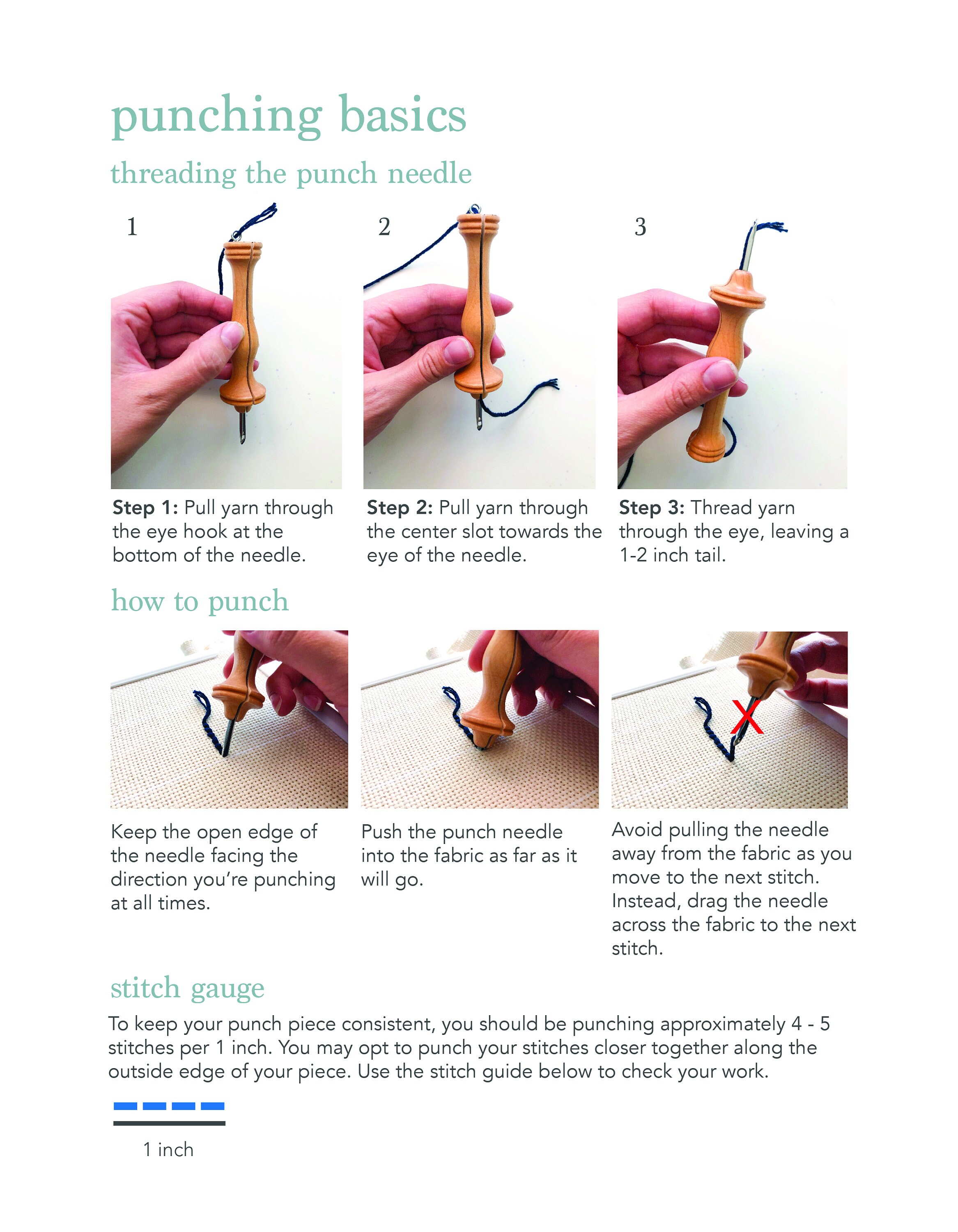 Punch Needle Kit for Beginners Smiley Face 