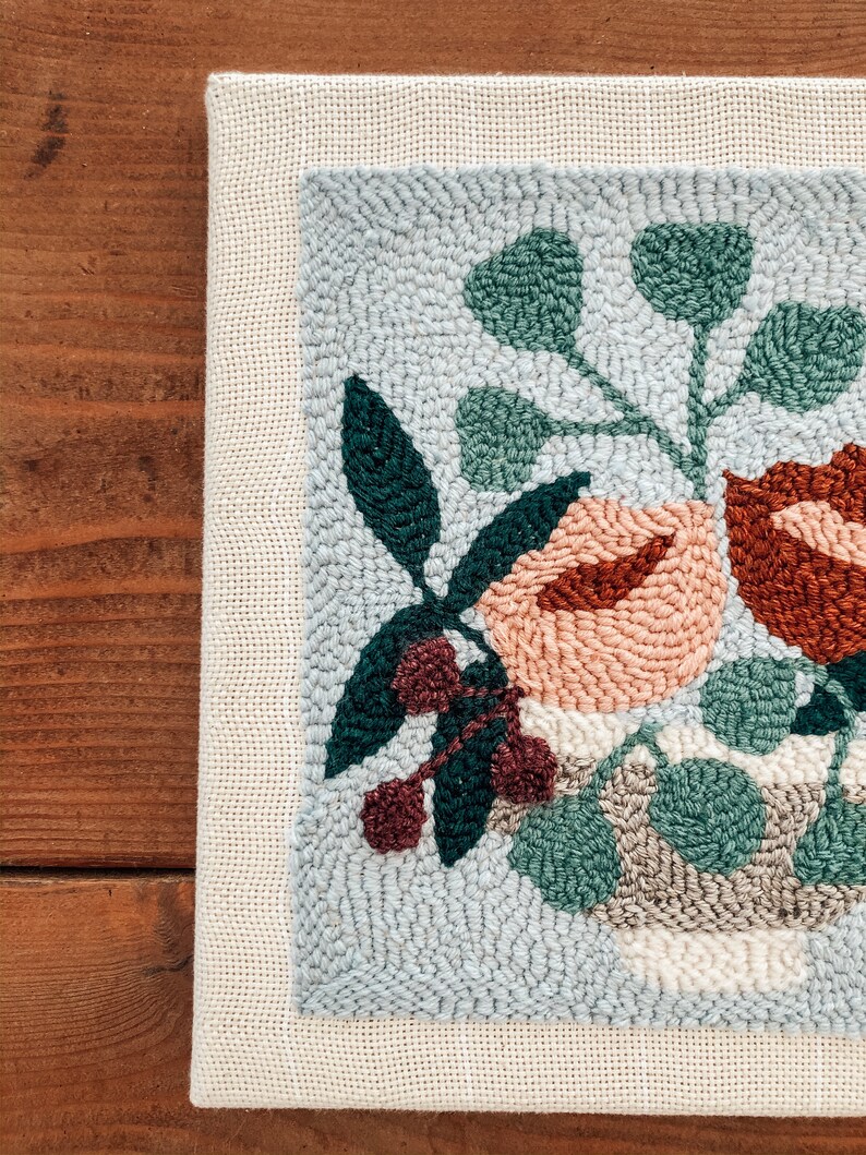 Digital Needle Punch Pattern Fall Floral Pattern - Etsy