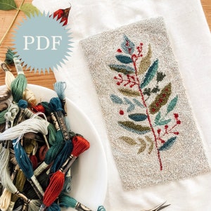 Christmas Needle Punch Embroidery Pattern image 1