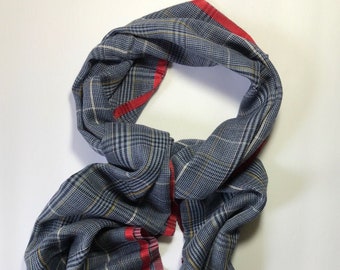 Pure Wool Plaid Scarf, Luxurious And Soft Wool Scarf.