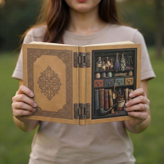 Apothecary Journal Butterscotch | Vintage Hardback Notebook | Antique Cottagecore Diary | Lined or Blank Pages