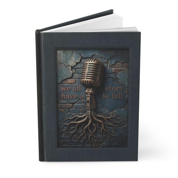 Vintage Microphone Journal | Vintage Hardcover Notebook | | Lined or Blank Pages