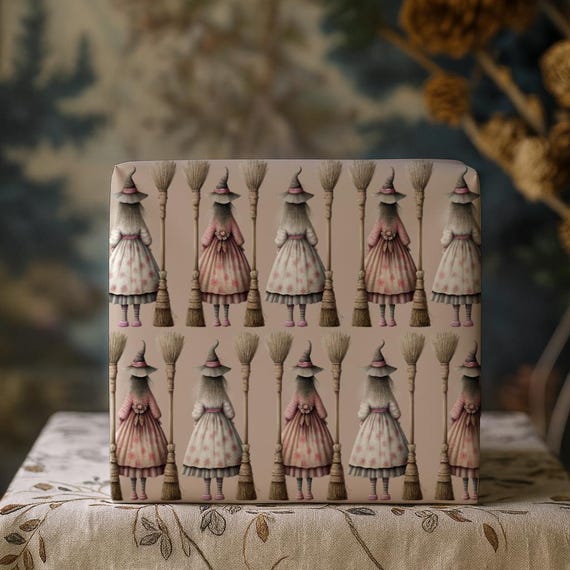 Whimsical Witch Wrapping Paper Roll | Witchy Gift Wrap | Gothic Birthday | Halloween Presents | Multiple Sizes