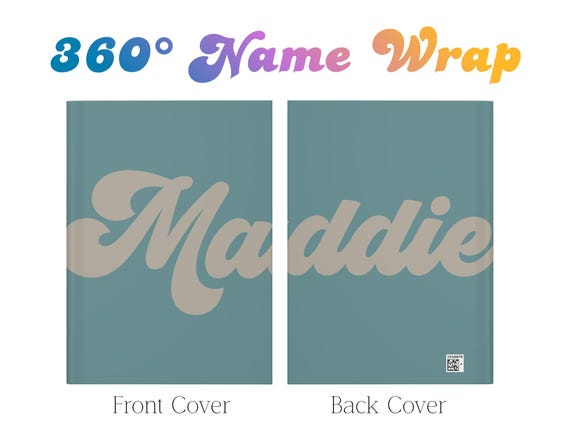 Retro Name Wrap Custom Journal | Personalized Notebook | Lined or Blank Pages