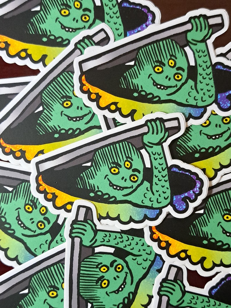 Sewer Mutant Pride rainbow horror sticker cute cartoon underground horror scifi image 5