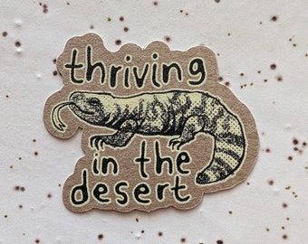 Thriving In The Desert cute animal stickers | Eco friendly cute 100% recycled paper | Southwest wildlife biology