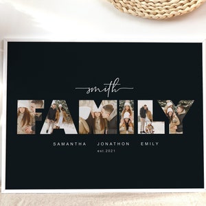 Family photo print. Anniversary gift. Blended family. Customised photo digital printable.