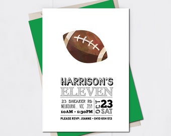 Rugby Invitation Etsy