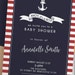 Nautical Baby Shower Printable Invitation. Ahoy It's a BOY Red and Navy ...