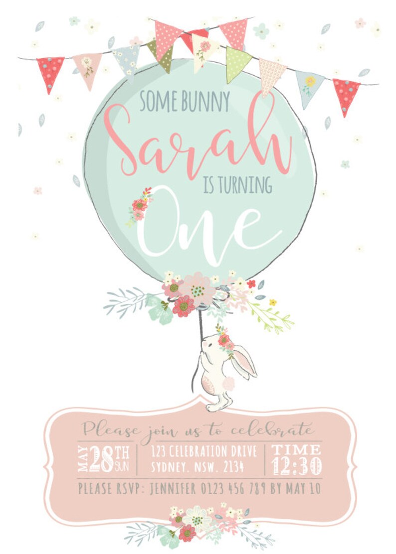 Lofaris Geburtstagsbanner „Some Bunny Is Turning Two“, 180x110 Cm – Rosa Oster-Frühlings-Deko Für Mädchen, Fotohintergrund