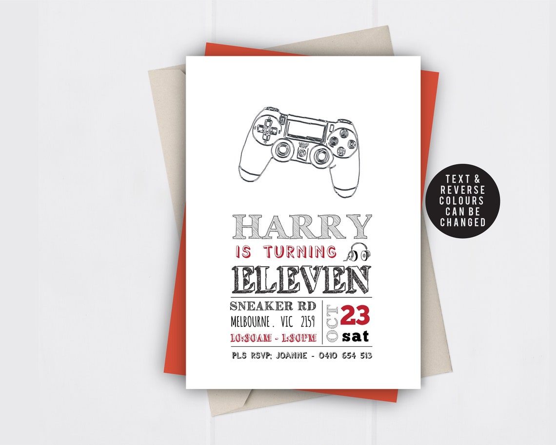 Video Game Birthday Invitation Instant Download Printable. - Etsy