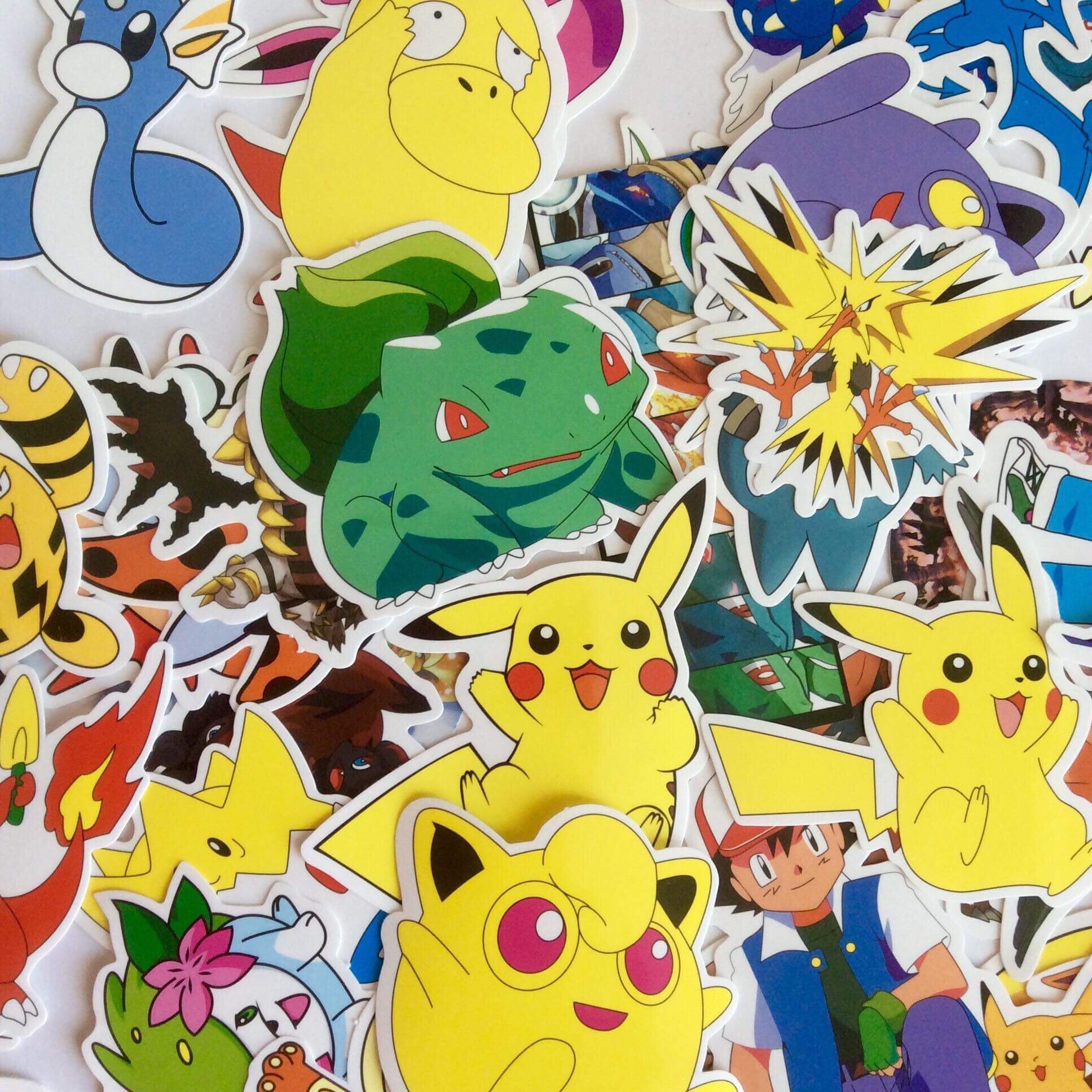 Set of 10 Pokemon Stickers Waterproof Stickers Vinyl | Etsy