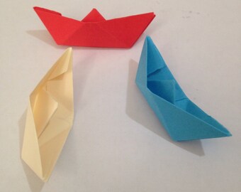 Paper Origami Boat, Wedding Party Table Decor, Birthday Party Decor, Paper Crafts pack of 50