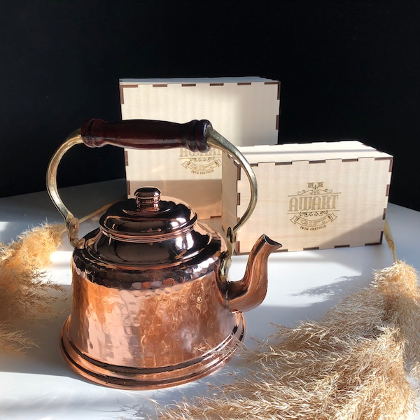 Personalization+Shipping Free, Handmade Vintage Style Copper Teapot, Copper Tea Kettle, Copper Coffee Pot, Copper Kettle, Special Copper