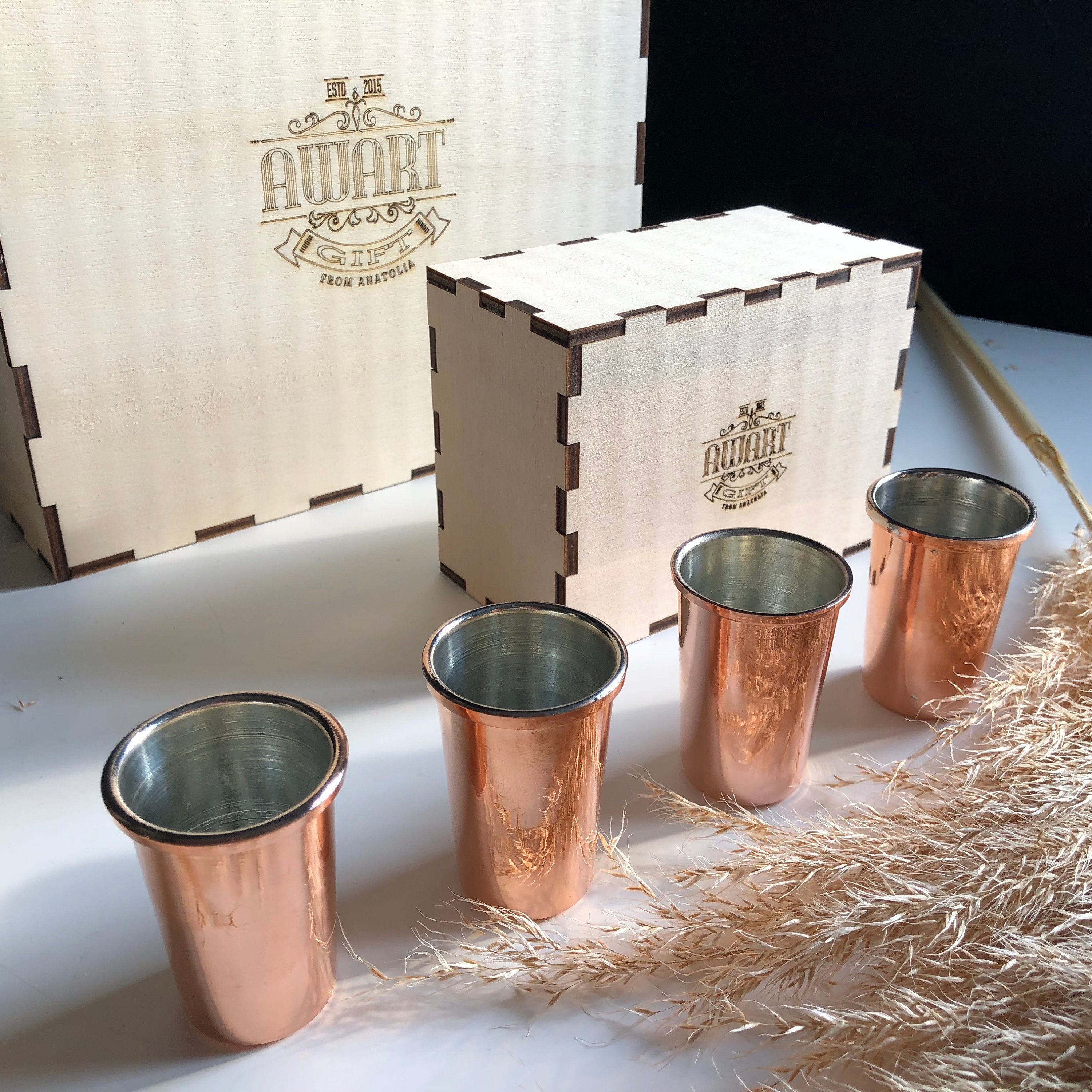 Personalizationshipping Free, Custom Copper Shot Glasses Set, Copper