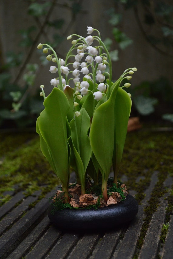 Floristic Clay Lily of the Valley Arrangement: Handmade Floral Decor - Etsy