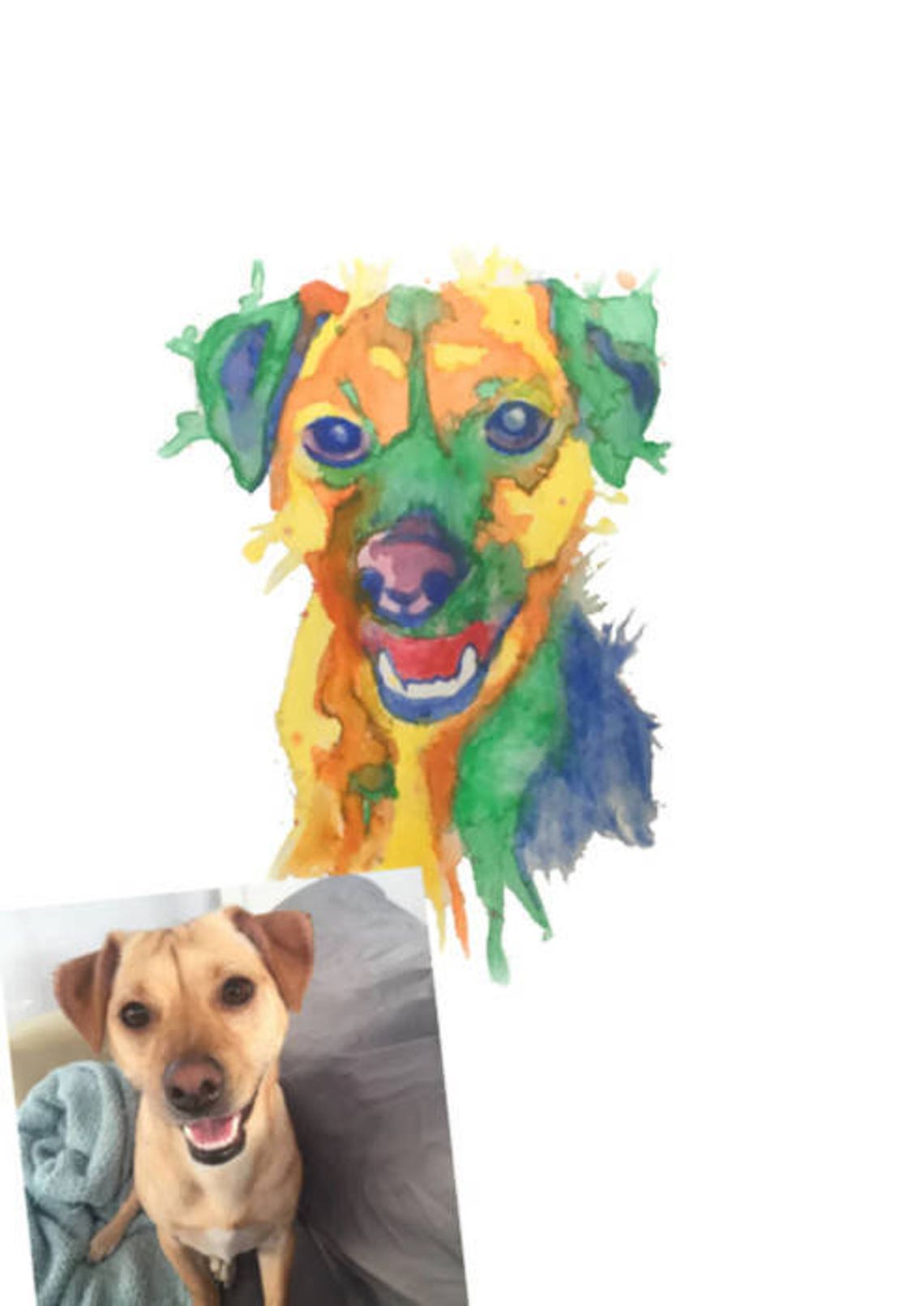 Animaux de compagnie Dessin Aquarelle peinture réaliste à