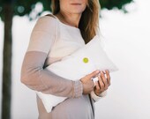 Natural Pillow: Handmade feel-good SWISS PINE PILLOW Portable with white cotton satin pillowcase and eyecatcher button