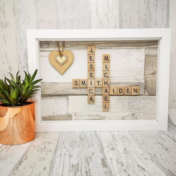 Featured image of post Family Personalised Scrabble Frames Naming day mother s day hen stag party communion