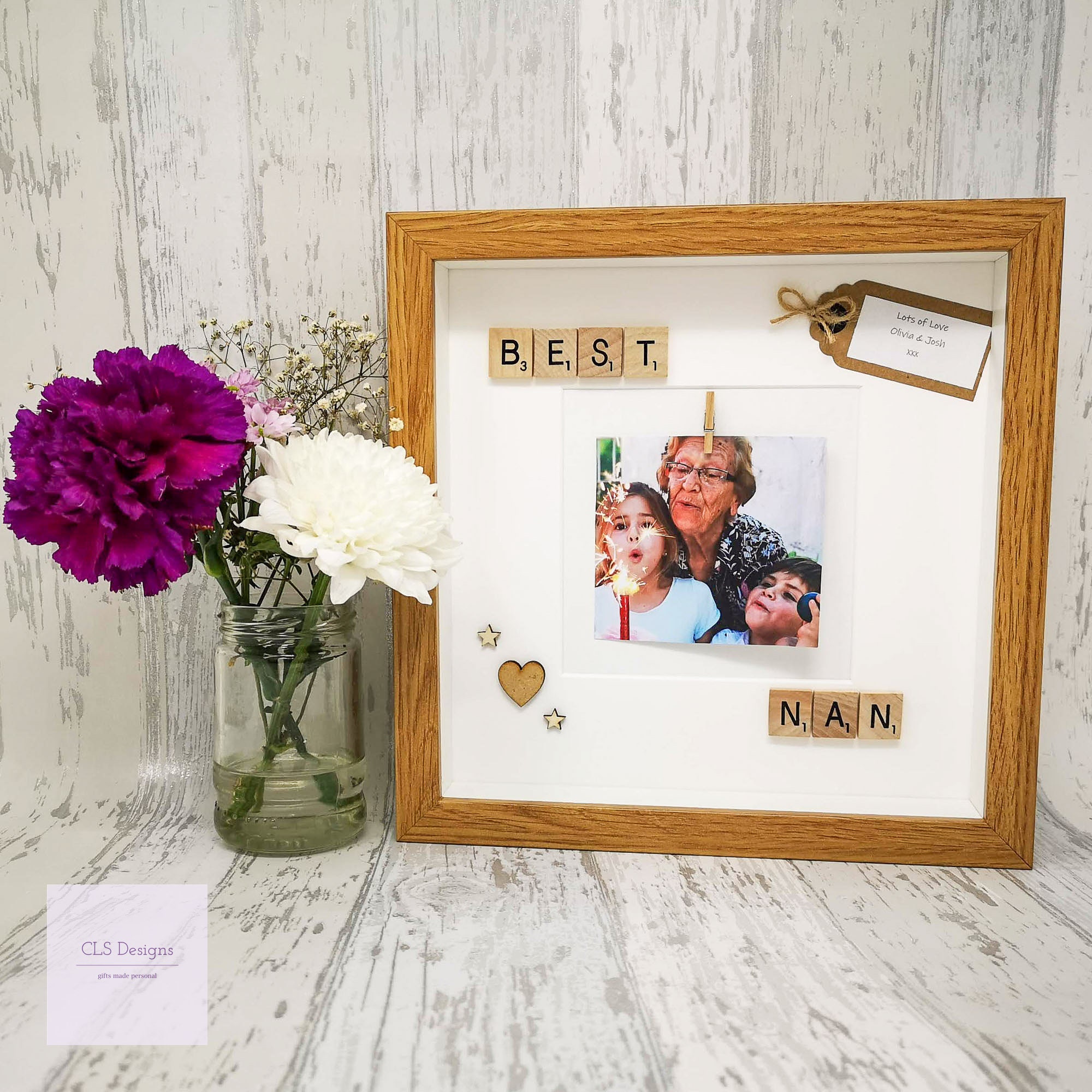 Best Nan Scrabble Photo Frame Nan Gift Etsy UK